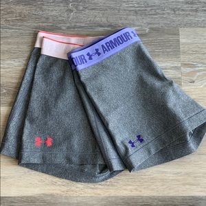Set of 2 Under armour spandex shorts